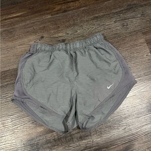 Nike Men’s Grey Athletic Running Shorts with Swoosh